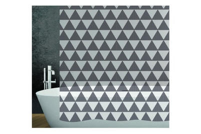 Image of Qualité & Prix Duschvorhang Rombo schwarz/weiss 180x180 cm bei JUMBO