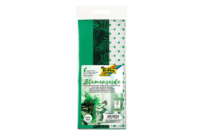 Image of Blumenseide Mix grün 50 x 75 cm