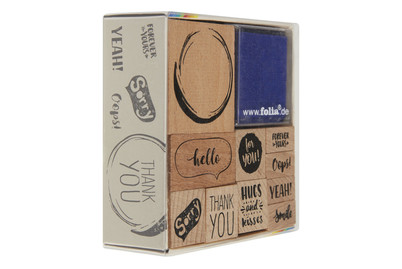 Image of Holz-Stempelset Lettering 12 Stk. bei JUMBO