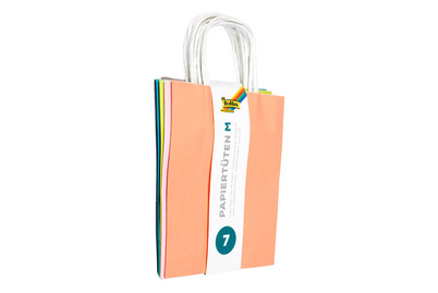 Image of Papiertüten farbig 7 Stk. 18 x 21 x 8 cm bei JUMBO