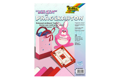 Image of Prägekartonblock Herzen 23 x 33 cm bei JUMBO