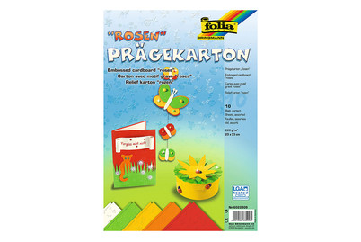 Image of Prägekartonblock Rosen 23 x 33 cm bei JUMBO