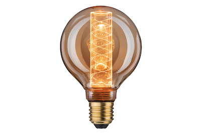 Image of LED Vintage-Globe G95 Inner Glow Spiralmuster 4W E27 Gold bei JUMBO