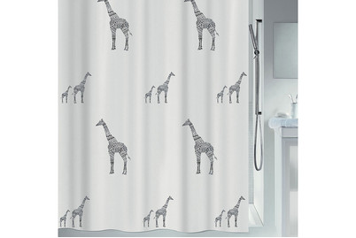 Image of Spirella Duschvorhang Giraffe 120 x 200 cm schwarz/weiss bei JUMBO