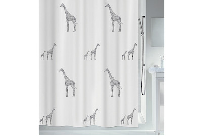 Image of Spirella Duschvorhang Giraffe 180 x 180 cm schwarz/weiss bei JUMBO