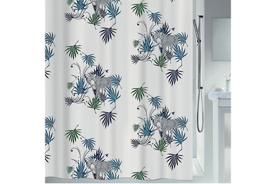 Image of Spirella Duschvorhang Leo 180 x 180 cm blau/grün bei JUMBO