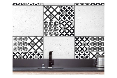 Image of Tile Cover Black & White Azulejos bei JUMBO