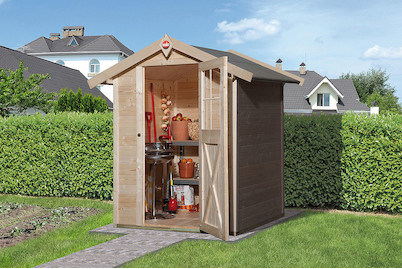 Image of Weka Gartenhaus 317 Gr.2 19mm (148 x 152 cm), holz natur bei JUMBO