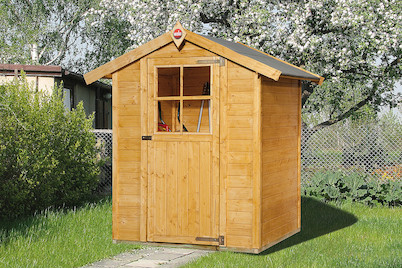 Image of Weka Gartenhaus 317 Gr.2 19mm (148 x 152 cm), holz lasiert bei JUMBO