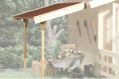 Image of Schleppdach für Weka Gartenhaus ab Haustiefe 200cm, holz natur bei JUMBO