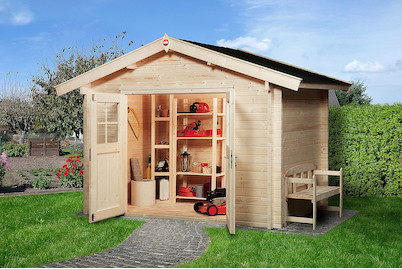 Image of Weka Gartenhaus 132 Gr.1 45mm (250 x 250 cm), Holz Natur bei JUMBO