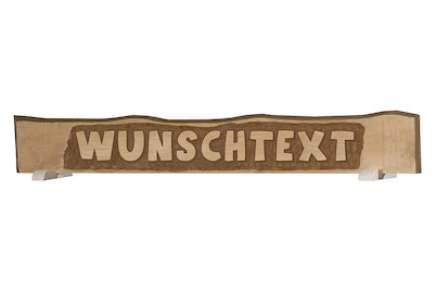 Image of Weka Handgeschnitztes Massivholzschild mit individuellem Text fürs Gartenhaus (185 x 23cm), holz natur bei JUMBO