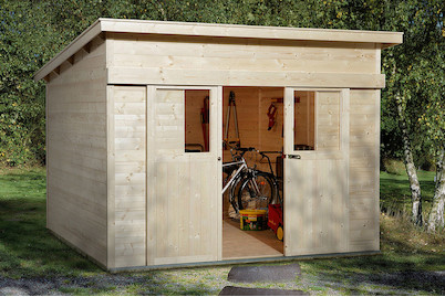 Image of Weka Schiebetürhaus 225 Gr.2 21mm (299 x 295 cm), Holz Natur bei JUMBO