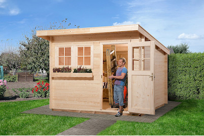 Image of Weka Gartenhaus 116 Gr.2 28mm (300 x 300 cm), Holz Natur bei JUMBO