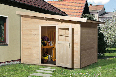 Image of Weka Gartenhaus 260 Gr.2 28mm (235 x 300 cm), Holz Natur bei JUMBO