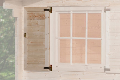 Image of Weka Fensterladen 1-seitig für Fenster 91x91cm, holz natur bei JUMBO