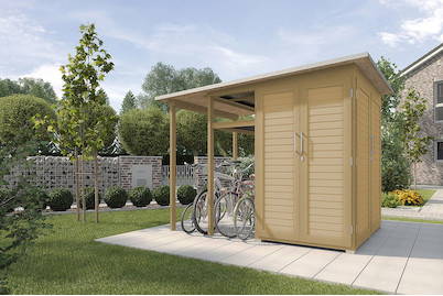 Image of weka Garten [Q] Modul Family, seitlicher Anbau offen, natur bei JUMBO