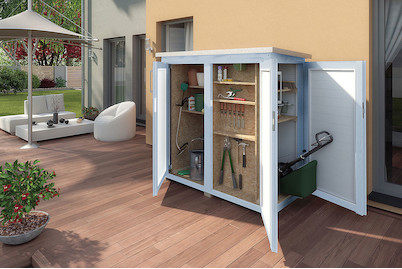 Image of Weka Garten [Q] Teras (75 x 160 x 161 cm), holz grau bei JUMBO