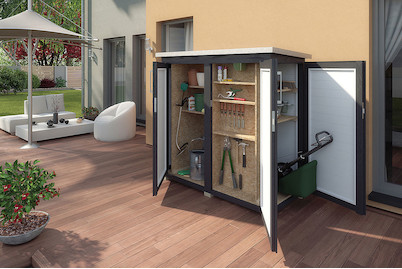 Image of Weka Garten [Q] Teras (75 x 160 x 161 cm), holz anthrazit bei JUMBO