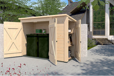 Image of Weka Multibox mit Regalsystem (84 x 205 x 152 cm), holz natur bei JUMBO