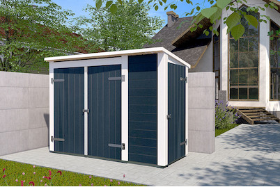 Image of Weka Multibox mit Regalsystem (84 x 205 x 152 cm), holz anthrazit bei JUMBO