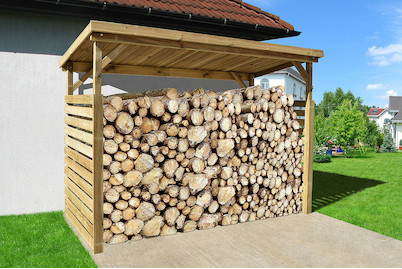 Image of Weka Brennholzlager 663 B Gr.2 (114 x 264 x 204 cm), holz natur bei JUMBO