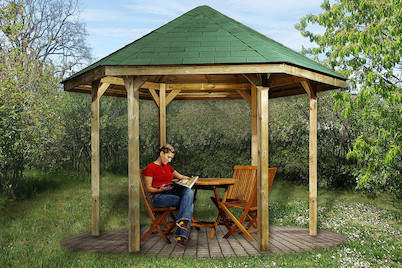 Image of Weka Pavillon 656 Gr.1 (295 x 260 x 295 cm), holz kesseldruckimprägniert bei JUMBO