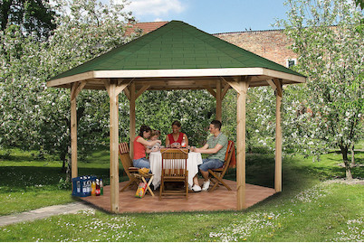 Image of Weka Pavillon 656 Gr.2 (376 x 329 x 208 cm), holz kesseldruckimprägniert bei JUMBO