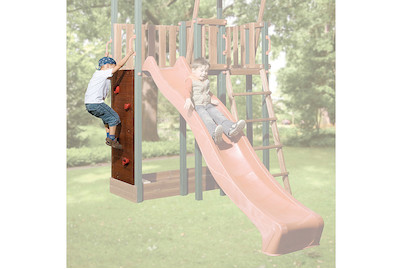 Image of Weka Tabaluga Kletterwand mit 5 roten Steinen, holz natur bei JUMBO