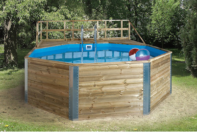 Image of Weka Massivholz Swimming Pool 593 B Gr.2 Sparset 571x471cm (Holz), Natur bei JUMBO
