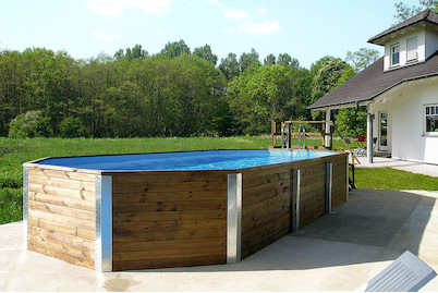 Image of Weka Massivholz Swimming Pool 594 A 376x850cm (Holz), Natur