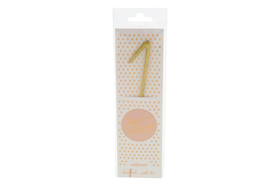 Image of Wondercandle hipHIP Hooray gold 1 bei JUMBO