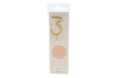 Image of Wondercandle hipHIP Hooray gold 3 bei JUMBO