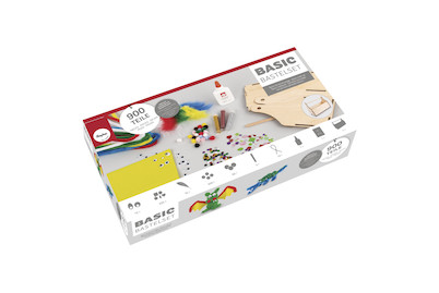 Image of Basic Bastelset 900 Teile, 25x12x20cm, mit Holzhenkelbox, Box bei JUMBO
