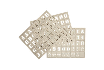 Image of Holz Buchstaben für Letterboard, Fsc100%, 3x2,4cm, Set 120Stück
