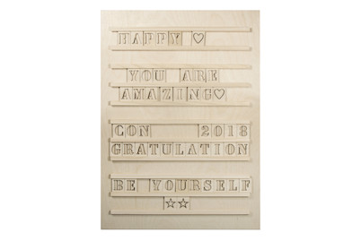 Image of Holz Letterboard, FSC Mix Credit, 30x42cm, inkl. 96 Buchstaben, 1Set