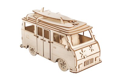 Image of Holzbausatz 3D Campingbus, FSC 100%, 30x13x17cm, 77-tlg. , Box 1Set