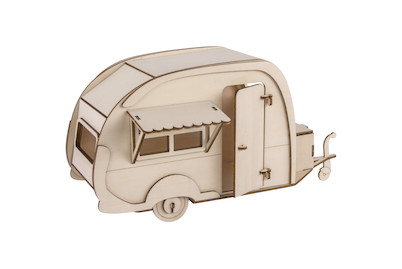 Image of Holzbausatz 3D Wohnwagen, FSC 100%, 36x18x15cm, 40-tlg. , Box 1Set bei JUMBO