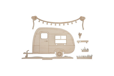 Image of Holzmotiv Wohnwagen, Fsc100%, 20x11,5x0,4cm, 6teilig, SB-Btl 1Set bei JUMBO