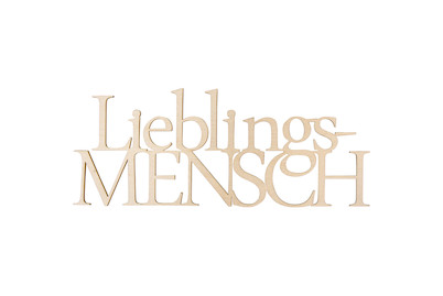 Image of Holzschrift Lieblingsmensch Fsc100%, 24,7x9,8x0,4cm, SB-Btl 1Stück bei JUMBO