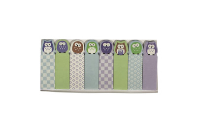Image of Memo-Stickers: Eulenfamilie, 5,3x1,5cm, 8Motive x15Blatt, Beutel 1Set bei JUMBO