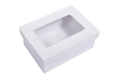 Image of Pappm.-Geschenkbox, FSC Rec. 100%, 10,5x7,7x4,4cm, m. Fenster bei JUMBO
