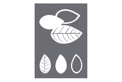 Image of Siebdruck-Schablone Blätter A4, 1 Schablone+1 Rakel, SB-Btl bei JUMBO