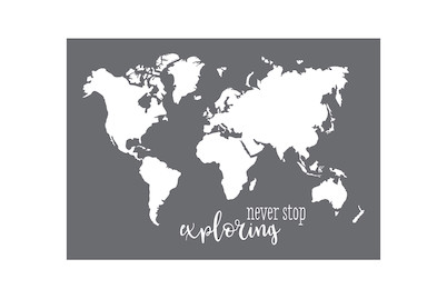 Image of Siebdruck-Schablone World map A3, 1 Schablone+1 Rakel, SB-Btl bei JUMBO