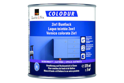 Image of Colodur 2in1 Buntlack seidenmatt enzianblau 0.375L