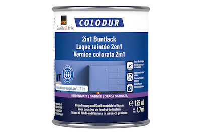Image of Colodur 2in1 Buntlack seidenmatt enzianblau 0.125L