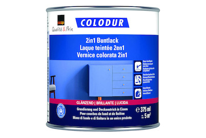 Image of Colodur 2in1 Buntlack glänzend tiefschwarz 0.375l bei JUMBO