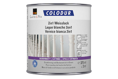 Image of Colodur 2in1 Weisslack seidenmatt 0,375L bei JUMBO