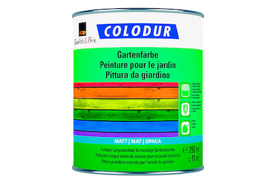 Image of Colodur Gartenfarbe matt meerwasserblau 0.75L