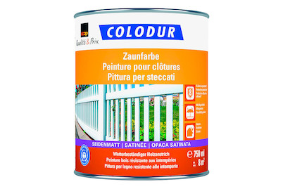 Image of Colodur Zaunfarbe seidenmatt weiss 0.75L bei JUMBO